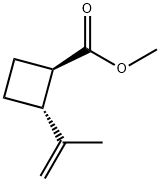 Cyclobutanecarboxylic acid, 2-(1-methylethenyl)-, methyl ester, (1R-trans)- 结构式