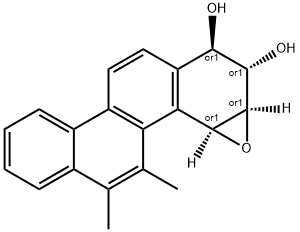 1,2-dihydroxy-5,6-dimethyl-3,4-epoxy-1,2,3,4-tetrahydrochrysene 结构式