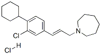3-(hexahydroazepin-1-yl)-1-(3-chloro-4-cyclohexylphenyl)-1-propene hydrochloride 结构式