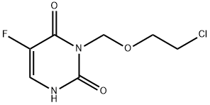 1-((2-chloroethoxy)methyl)-5-fluorouracil Structure