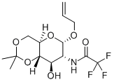 1-O-ALLYL-2-DEOXY-4,6-O-ISOPROPYLIDENE-2-(TRIFLUOROACETAMIDO)-ALPHA-D-GLUCO-PYRANOSIDE Struktur