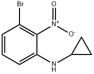 3-溴-N-环丙基-2-硝基苯胺 结构式