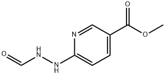 3-Pyridinecarboxylicacid,6-(2-formylhydrazino)-,methylester(9CI) Structure