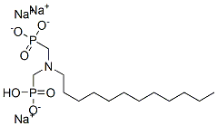 trisodium hydrogen [(dodecylimino)bis(methylene)]bisphosphonate Structure