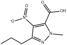 1-METHYL-4-NITRO-3-PROPYL-1H-PYRAZOLE-5-CARBOXYLIC ACID 化学構造式