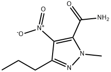 1-Methyl-4-nitro-3-propyl-(1H)-pyrazole-5-carboxamide Struktur