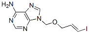 6-amino-9-(((-3-iodo-2-propenyl)oxy)methyl)purine 结构式