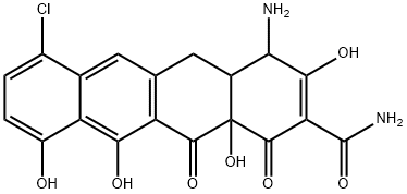 4-Amino-7-chloro-1,4,4a,5,12,12a-hexahydro-3,10,11,12a-tetrahydroxy-1,12-dioxo-2-naphthacenecarboxamide Structure