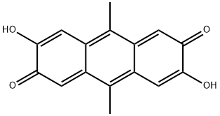 3,7-Dihydroxy-9,10-dimethyl-2,6-anthracenedione,13979-57-2,结构式