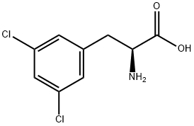 L-3,5-Dichlorophenylalanine 化学構造式