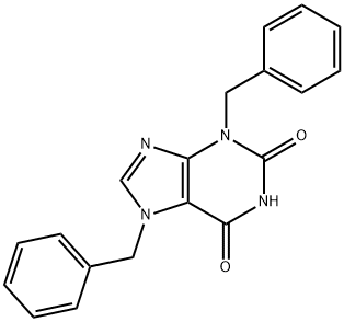 3,7-DIBENZYL-3,7-DIHYDRO-PURINE-2,6-DIONE 化学構造式