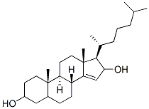 cholest-14-ene-3,16-diol 化学構造式