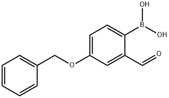 4-ベンジルオキシ-2-ホルミルフェニルボロン酸 化学構造式