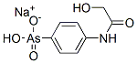 sodium hydrogen [4-[(hydroxyacetyl)amino]phenyl]arsonate ,140-45-4,结构式