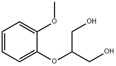 2-(2-methoxyphenoxy)propane-1,3-diol Struktur
