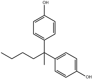 4,4'-(1-甲基戊亚基)双酚 结构式