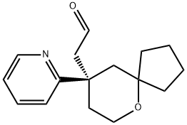 2-[(9R)-9-(pyridin-2-yl)-6-oxaspiro[4.5]decan-9-yl]acetaldehyde 化学構造式
