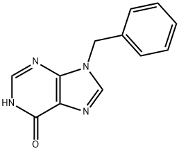 9H-嘌呤-6(1H)-酮,9-苄基- 结构式