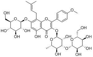3-[(6-Deoxy-3-O-beta-D-glucopyranosyl-alpha-L-mannopyranosyl)oxy]-7-(beta-D-glucopyranosyloxy)-5-hydroxy-2-(4-methoxyphenyl)-8-(3-methyl-2-buten-1-yl)-4H-1-benzopyran-4-one price.