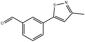 3-(3-甲基异噻唑-5-基)苯甲醛, 1401522-01-7, 结构式
