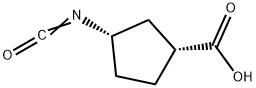 Cyclopentanecarboxylic acid, 3-isocyanato-, (1R-cis)- (9CI) Structure