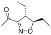 Ethanone, 1-(4,5-diethyl-4,5-dihydro-3-isoxazolyl)-, trans- (9CI),140210-49-7,结构式