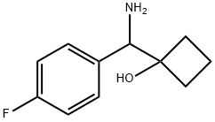 1-(氨基(4-氟苯基)甲基)环丁醇 结构式