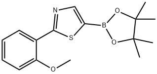 2-(2-methoxyphenyl)-5-(4,4,5,5-tetramethyl-1,3,2-dioxaborolan-2-yl)-1,3-thiazole Struktur