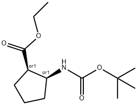 cis-ethyl 2-(tert-butoxycarbonylaMino)cyclopentanecarboxylate Structure