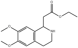 1-Isoquinolineacetic acid, 1,2,3,4-tetrahydro-6,7-dimethoxy-, ethyl ester Structure