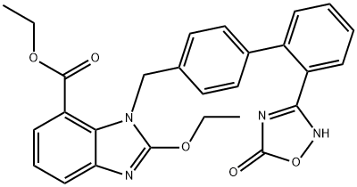 1H-BenziMidazole-7-carboxylic acid, 1-[[2'-(2,5-dihydro-5-oxo-1,2,4-oxadiazol-3-yl)[1,1'-biphenyl]-4-yl]Methyl] -2-ethoxy-, ethyl ester|1-[(2'-[(乙氧羰基)氧基]脒基)[1,1-联苯基]-4-基)甲基]-2-乙氧