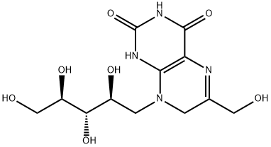 1-Deoxy-1-[1,3,4,7-tetrahydro-6-(hydroxyMethyl)-2,4-dioxo-8(2H)-pteridinyl]-D-ribitol,1403761-27-2,结构式