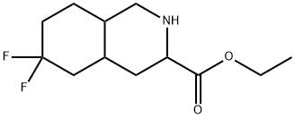 Ethyl 6,6-difluoro-octahydroisoquinoline-3-carboxylate Struktur