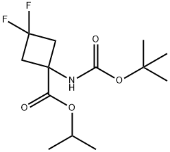 Isopropyl 1-(Boc-amino)-3,3-difluoro-cyclobutanecarboxylate Structure