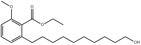 2-(10-羟基癸基)-6-甲氧基苯甲酸乙酯, 1403767-31-6, 结构式