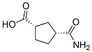 Cyclopentanecarboxylic acid, 3-(aminocarbonyl)-, (1S-cis)- (9CI) 结构式