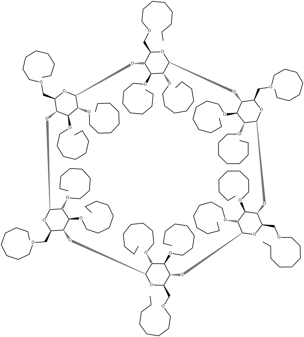 2,3,6-TRI-O-OCTYL-ALPHA-CYCLODEXTRIN Struktur