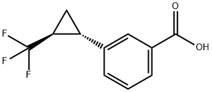 (+/-)-3-(trans-2-(Trifluoromethyl)cyclopropyl)benzoic acid Structure