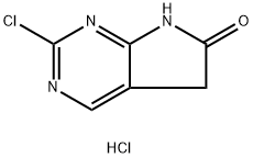 2-chloro-5H,6H,7H-pyrrolo[2,3-d]pyrimidin-6-one hydrochloride Struktur