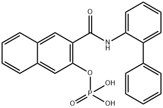 3-hydroxy-N-(2'-biphenyl)-2-naphthalenecarboxamide phosphate 化学構造式