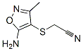 Acetonitrile, [(5-amino-3-methyl-4-isoxazolyl)thio]- (9CI) Struktur