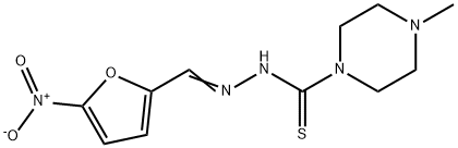 4-Methyl-N'-(5-nitrofurfurylidene)-1-piperazinecarbothiohydrazide Structure