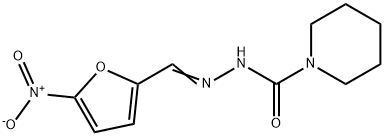 1-Piperidinecarboxylic acid 2-(5-nitrofurfurylidene) hydrazide Structure