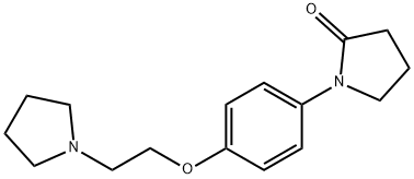 1-[p-(2-ピロリジノエトキシ)フェニル]-2-ピロリドン 化学構造式