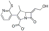 6-(2'-hydroxyethylidene)-4-methyl-3-(2-(methylthio)pyridinyl)-7-oxo-1-azabicyclo(3.2.0)hept-2-ene-2-carboxylate,140631-65-8,结构式