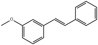 (E)-1-フェニル-2-(3-メトキシフェニル)エテン 化学構造式