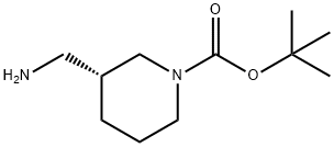 (R)-1-BOC-3-(アミノメチル)ピペリジン 化学構造式