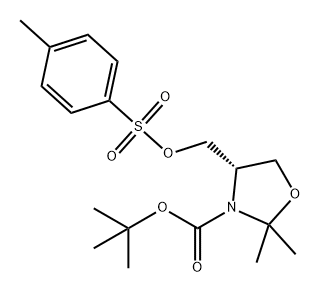 ((S)-3-(TERT-BUTOXYCARBONYL)-2,2-DIMETHYLOXAZOLIDIN-4-YL)METHYL 4-METHYLBENZENESULFONATE 结构式