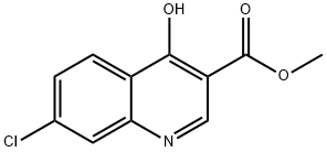 3-Quinolinecarboxylic acid, 7-chloro-4-hydroxy-, Methyl ester Structure