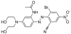 N-[5-[bis(2-hydroxyethyl)amino]-2-[(2-bromo-6-cyano-4-nitrophenyl)azo]phenyl]acetamide|N-[5-[二(2-羟乙基)氨基]-2-[(2-溴-6-氰基-4-硝基苯基)偶氮]苯基]乙酰胺